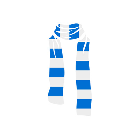 Stripped scarf icon, winter cold season logo on white backgroundのイラスト素材