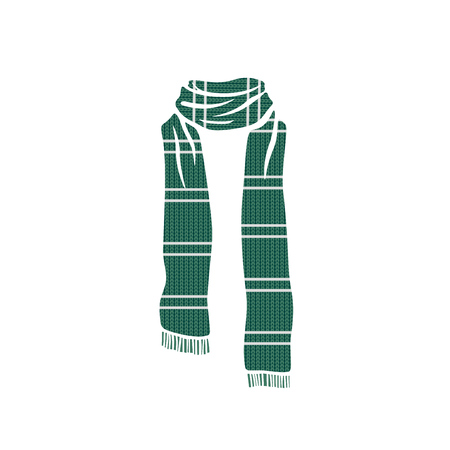 Stripped scarf icon, winter cold season logo on white backgroundのイラスト素材