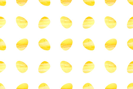 Seamless pattern of watercolor easter eggs. Happy Easter backgroundの写真素材