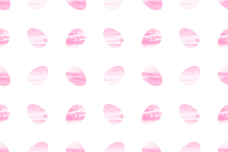 Seamless pattern of watercolor easter eggs. Happy Easter backgroundの写真素材