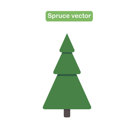 Spruce, christmas tree with snow icon in a flat design. Vector illustration eps10のイラスト素材