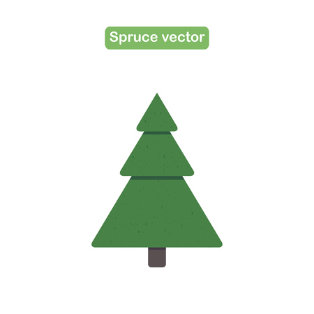 Spruce, christmas tree with snow icon in a flat design. Vector illustration eps10のイラスト素材