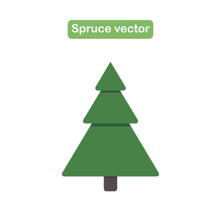 Spruce, christmas tree with snow icon in a flat design. Vector illustration eps10のイラスト素材