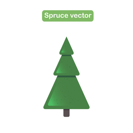 Illustration for Spruce, christmas tree with snow icon in a flat design. Vector illustration eps10 - Royalty Free Image