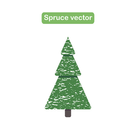 Spruce, christmas tree with snow icon in a flat design. Vector illustration eps10のイラスト素材