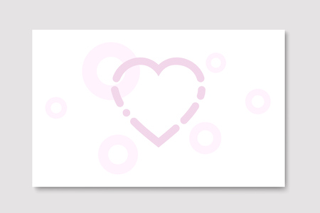Vector heart background. Pink design elements isolated on white backgroundのイラスト素材