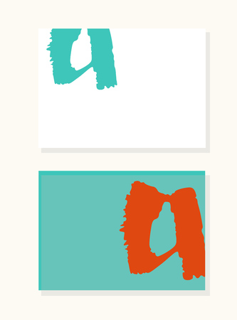 Vector hand drawn letter A with smooth acrylic brush style edgesのイラスト素材