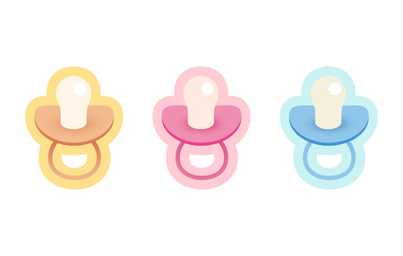 Colorful nipple icon. Cartoon nipple vector illustration.のイラスト素材