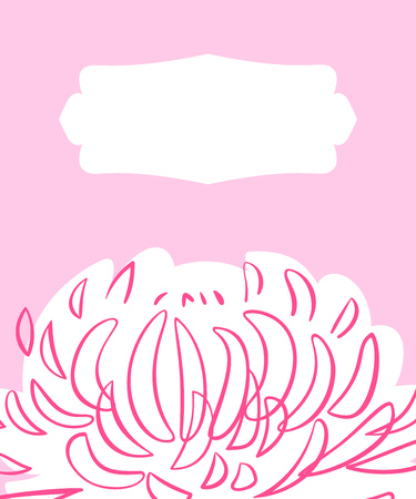 Pink Aster, soft and delicate colors, vector backgroundのイラスト素材