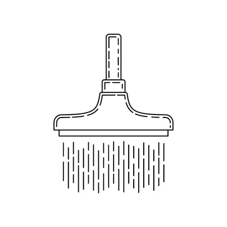Doodle shower illustration, isolated on white plain backgroundのイラスト素材