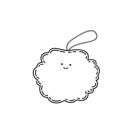 Doodle sponge, vector illustration isolated on whiteのイラスト素材