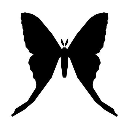 Comet moth vector icon isolated on white background. Femaleのイラスト素材