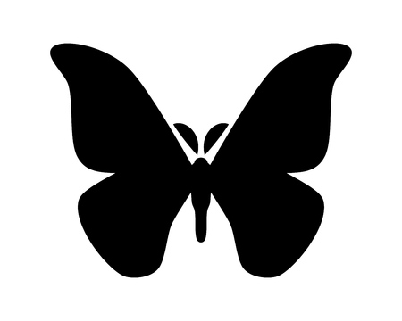 Japanese silk moth stylized vector icon isolated on white backgroundのイラスト素材