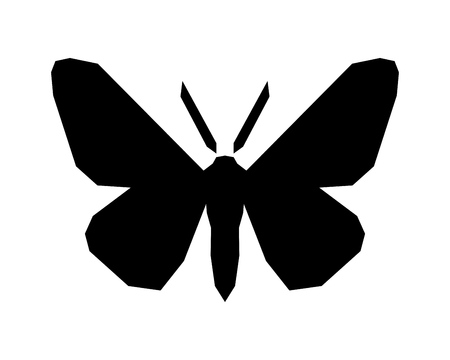 Peppered moth, Biston betularia . Moths in the family Geometridae vector iconのイラスト素材