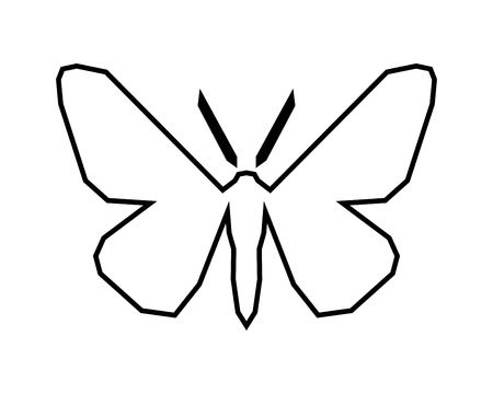 Peppered moth, Biston betularia . Moths in the family Geometridae vector iconのイラスト素材