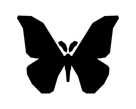 Japanese silk moth stylized vector icon isolated on white backgroundのイラスト素材