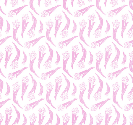 Seamless flower pattern. Vector illustrationのイラスト素材