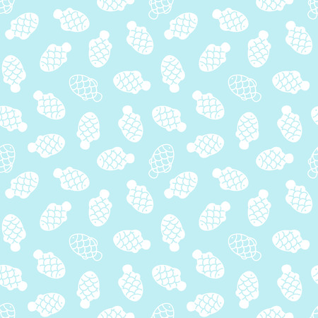 Cute fishes isolated on blue background, seamless patternのイラスト素材