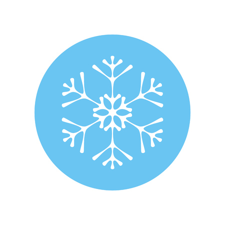 Elegant colorful snowflake vector icon isolated on whiteのイラスト素材