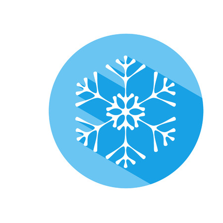 Elegant colorful snowflake vector icon isolated on whiteのイラスト素材