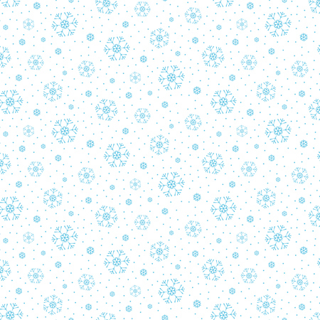 Christmas colorful seamless pattern with elegant snowflakesのイラスト素材