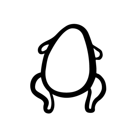 Hand drawn cooked turkey vector iconのイラスト素材