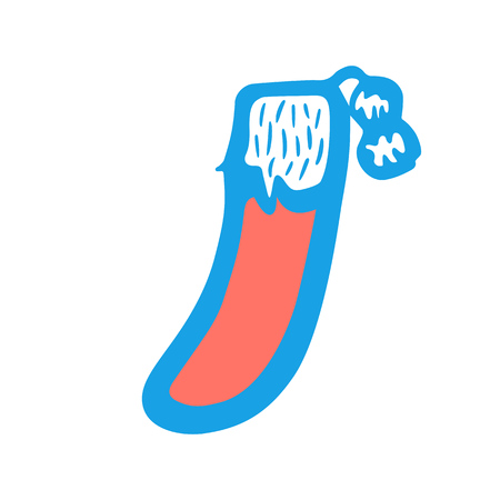 Vector hand drawn Christmas sock iconのイラスト素材