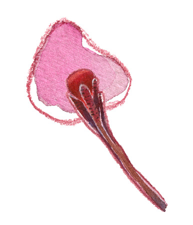 Watercolor colorful magic wand with red orb illustration isolated on whiteの写真素材