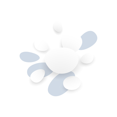 Abstract composition. Smooth 3d flat figures with shadows.のイラスト素材