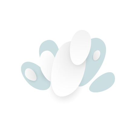 Abstract composition. Smooth 3d flat figures with shadows.のイラスト素材