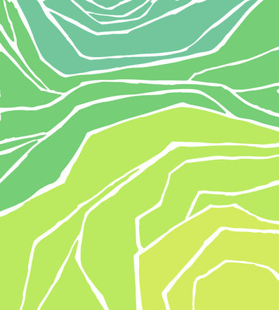 Rice or tea plantation on cascades field, vector illustration, top viewのイラスト素材
