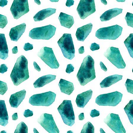crystal shapes. Seamless pattern on white backgroundの写真素材