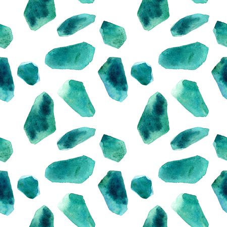 crystal shapes. Seamless pattern on white backgroundの写真素材