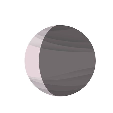 Powdery pink decrease moon icon on white backgroundの写真素材
