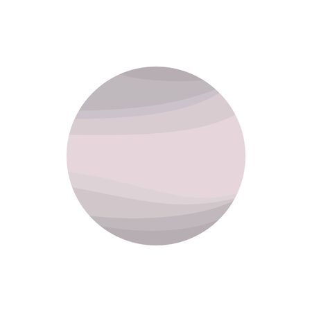 Powdery pink moon icon isolated on white backgroundの写真素材