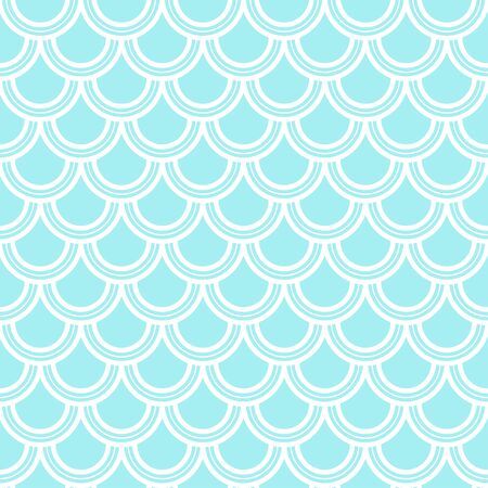 Variation of fishscale seamless pattern, decorative styleのイラスト素材