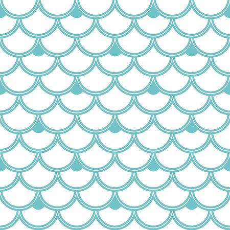 Variation of fishscale seamless pattern, decorative styleのイラスト素材