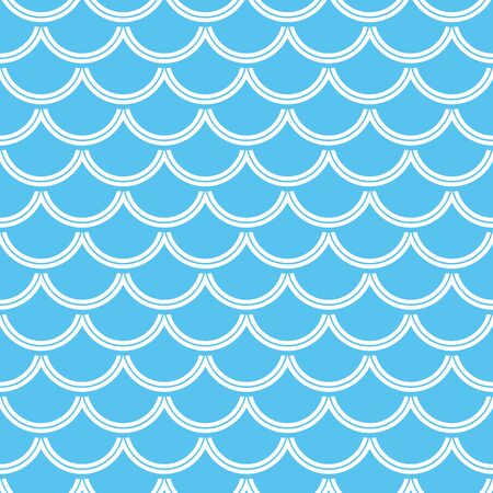 Variation of fishscale seamless pattern, decorative styleのイラスト素材