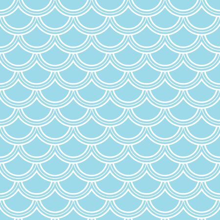 Variation of fishscale seamless pattern, decorative styleのイラスト素材