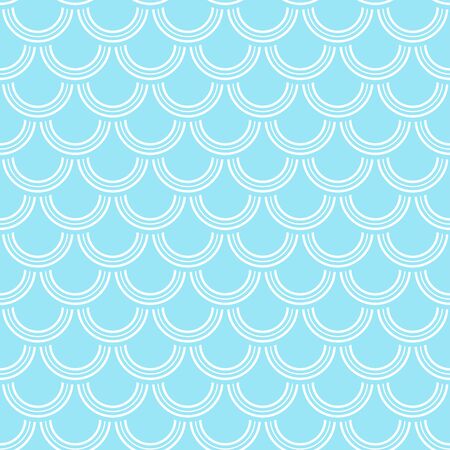 Variation of fishscale seamless pattern, decorative styleのイラスト素材