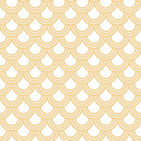 Variation of fishscale pattern in decorative style, seamlessのイラスト素材