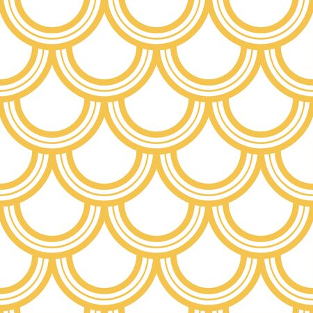 Variation of fishscale pattern in decorative style, seamlessのイラスト素材