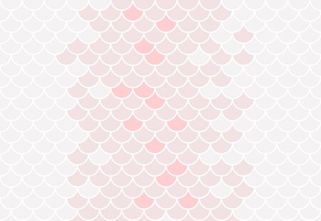 Fishscale pink and gray colorful pattern, decorative style. Horizontal backgroundのイラスト素材
