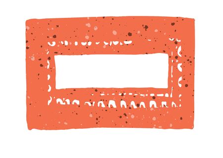 Colorful frame with grunge texture isolated on white. Frame with space for textのイラスト素材