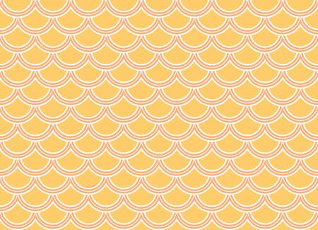 Fishscale colorful pattern, decorative style. Horizontal backgroundのイラスト素材