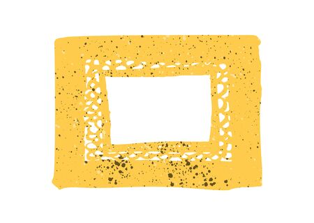 Colorful frame with grunge texture isolated on white. Frame with space for textのイラスト素材