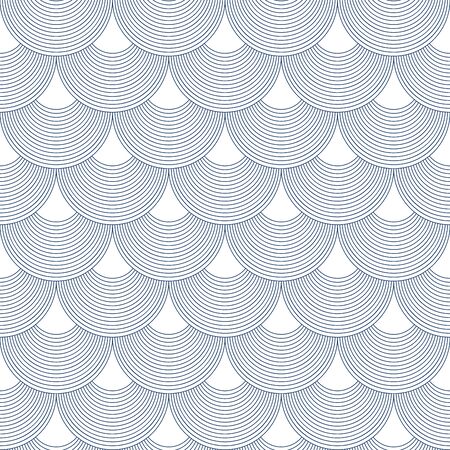 Variation of fishscale seamless pattern, decorative styleのイラスト素材