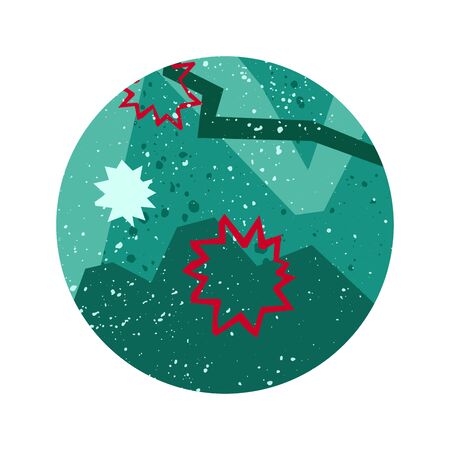 Red and emerald New Year background in modern angular styleのイラスト素材