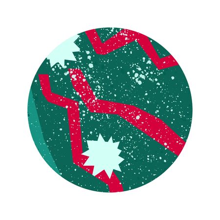 Red and emerald New Year background in modern angular styleのイラスト素材