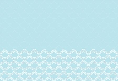 Fishscale colorful pattern, decorative style. Horizontal backgroundのイラスト素材
